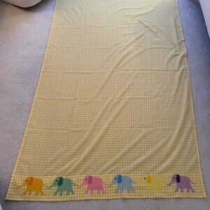 Yellow and White Gingham Tablecloth